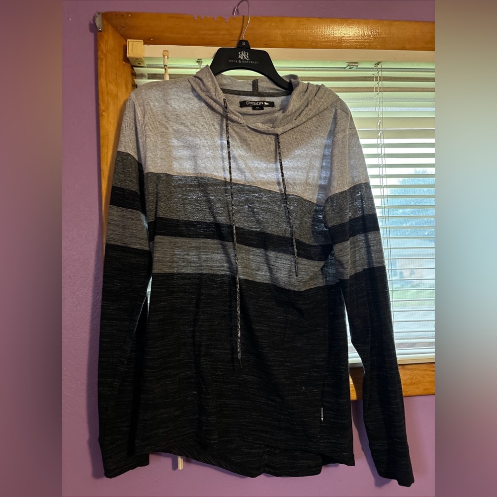 Black And Gray Men’s Hoodie Medium